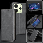 BINFEN COLOR for Xiaomi Redmi Note 14 4G (163.25mm) RFID Blocking Calf Texture PU Leather Phone Cover