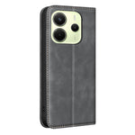 BINFEN COLOR for Xiaomi Redmi Note 14 4G (163.25mm) RFID Blocking Calf Texture PU Leather Phone Cover