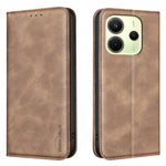 BINFEN COLOR for Xiaomi Redmi Note 14 4G (163.25mm) RFID Blocking Calf Texture PU Leather Phone Cover