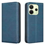 BINFEN COLOR for Xiaomi Redmi Note 14 4G (163.25mm) RFID Blocking Calf Texture PU Leather Phone Cover