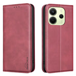 BINFEN COLOR for Xiaomi Redmi Note 14 4G (163.25mm) RFID Blocking Calf Texture PU Leather Phone Cover