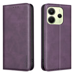 BINFEN COLOR for Xiaomi Redmi Note 14 4G (163.25mm) RFID Blocking Calf Texture PU Leather Phone Cover