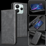 BINFEN COLOR for Xiaomi Poco M7 Pro 5G / Xiaomi Redmi Note 14 5G RFID Blocking Calf Texture PU Leather Phone Cover