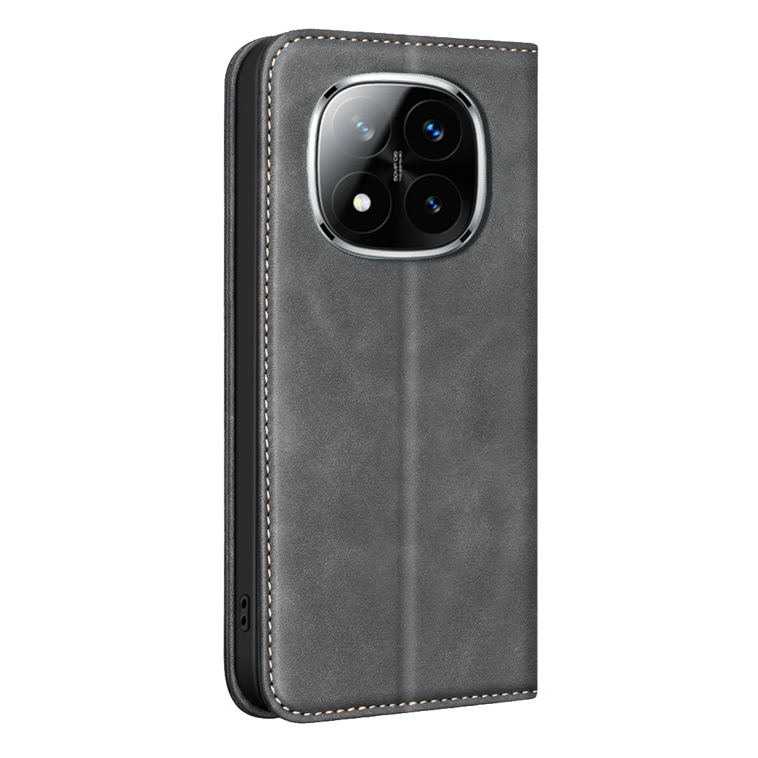 BINFEN COLOR for Xiaomi Poco X7 5G / Xiaomi Redmi Note 14 Pro+ 5G / Xiaomi Redmi Note 14 Pro 5G RFID Blocking Calf Texture PU Leather Phone Cover