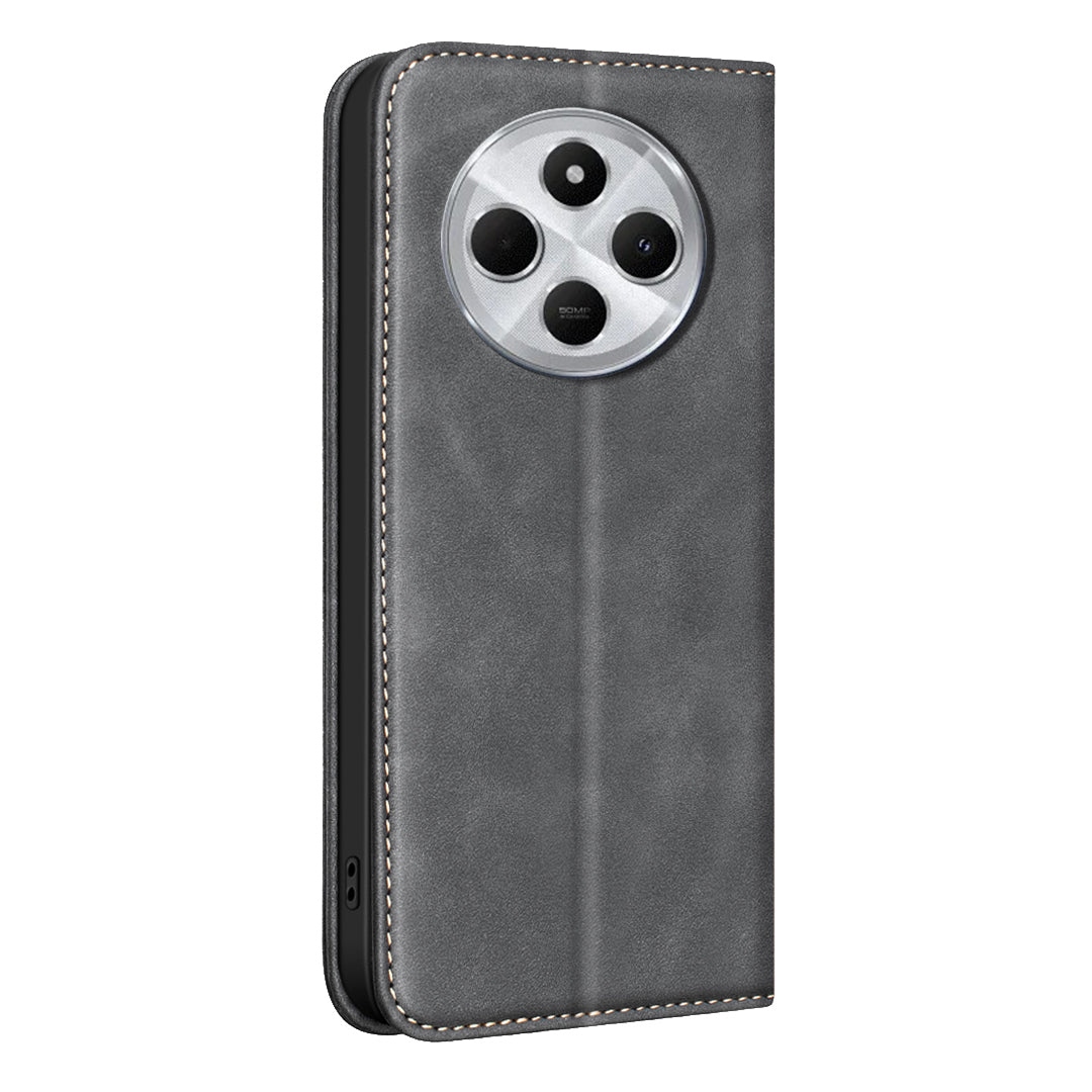 BINFEN COLOR RFID-blokerende PU-læderetui med kornstruktur til Xiaomi Redmi 17C 4G / Redmi 14C 5G / Redmi 14R 5G / Poco C75 4G / Poco C75 5G / Redmi 14C 4G