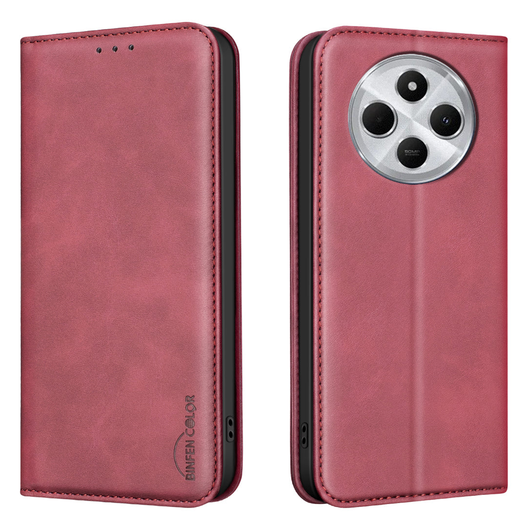 BINFEN COLOR RFID-blokerende PU-læderetui med kornstruktur til Xiaomi Redmi 17C 4G / Redmi 14C 5G / Redmi 14R 5G / Poco C75 4G / Poco C75 5G / Redmi 14C 4G
