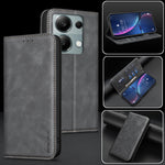 BINFEN COLOR for Xiaomi Poco M6 Pro 4G / Xiaomi Redmi Note 13 Pro 4G RFID Blocking Calf Texture PU Leather Phone Cover