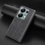 BINFEN COLOR for Xiaomi Poco M6 Pro 4G / Xiaomi Redmi Note 13 Pro 4G RFID Blocking Calf Texture PU Leather Phone Cover