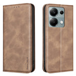 BINFEN COLOR for Xiaomi Poco M6 Pro 4G / Xiaomi Redmi Note 13 Pro 4G RFID Blocking Calf Texture PU Leather Phone Cover