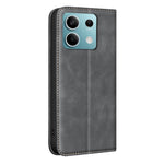 BINFEN COLOR for Xiaomi Redmi Note 13 5G RFID Blocking Calf Texture PU Leather Phone Cover