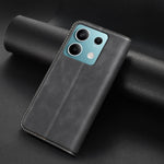 BINFEN COLOR for Xiaomi Redmi Note 13 5G RFID Blocking Calf Texture PU Leather Phone Cover