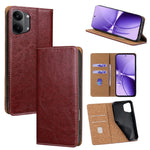 For Xiaomi Redmi Turbo 5 Max 5G Case Genuine Cow Leather Stand Mobile Phone Cover with RFID Blocking Wallet