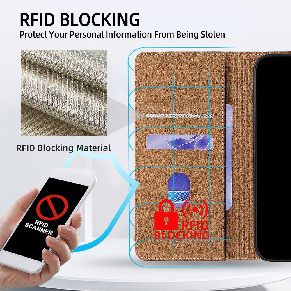 For Xiaomi Redmi Turbo 5 Max 5G Case Genuine Cow Leather Stand Mobile Phone Cover with RFID Blocking Wallet