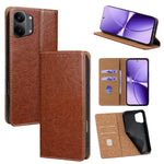 For Xiaomi Redmi Turbo 5 Max 5G Case Genuine Cow Leather Stand Mobile Phone Cover with RFID Blocking Wallet