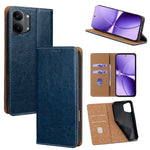 For Xiaomi Redmi Turbo 5 Max 5G Case Genuine Cow Leather Stand Mobile Phone Cover with RFID Blocking Wallet