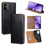 For Xiaomi Redmi Turbo 5 Max 5G Case Genuine Cow Leather Stand Mobile Phone Cover with RFID Blocking Wallet