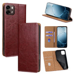 For Oppo A6s 4G Case Genuine Cow Leather Stand Mobile Phone Cover with RFID Blocking Wallet