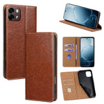 For Oppo A6s 4G Case Genuine Cow Leather Stand Mobile Phone Cover with RFID Blocking Wallet