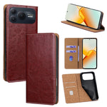 For Honor Power2 5G Case Genuine Cow Leather Stand Mobile Phone Cover with RFID Blocking Wallet