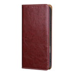 For Honor Power2 5G Case Genuine Cow Leather Stand Mobile Phone Cover with RFID Blocking Wallet