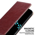 For Honor Power2 5G Case Genuine Cow Leather Stand Mobile Phone Cover with RFID Blocking Wallet