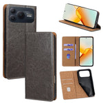 For Honor Power2 5G Case Genuine Cow Leather Stand Mobile Phone Cover with RFID Blocking Wallet