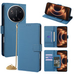 Xiaomi 17 Ultra 5G Plånboksfodral Triangelmönster Präglat Stativ Lädermobilfodral med Axelrem