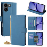 For Xiaomi Redmi Turbo 5 5G Wallet Case Triangle Pattern Imprinted Stand Leather Phone Cover with Shoulder Strap