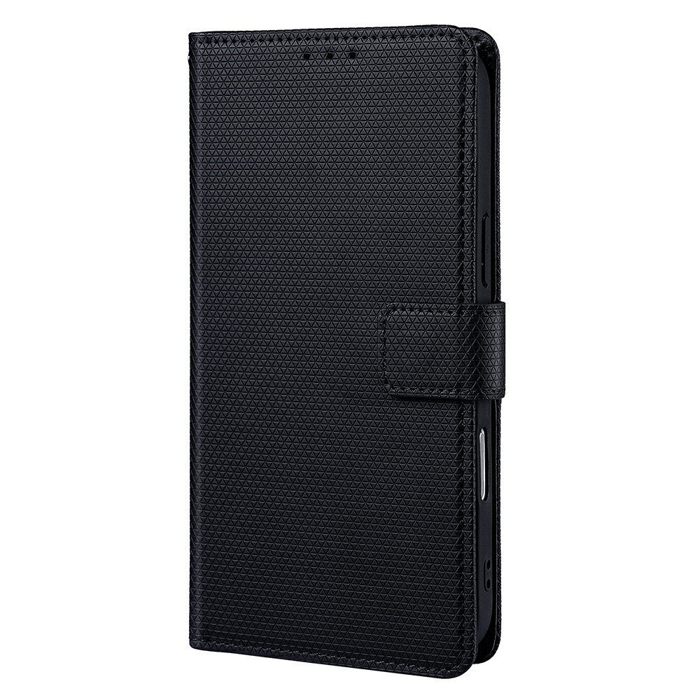 For Xiaomi Redmi Turbo 5 Max 5G Wallet Case Triangle Pattern Imprinted Stand Leather Phone Cover with Shoulder Strap