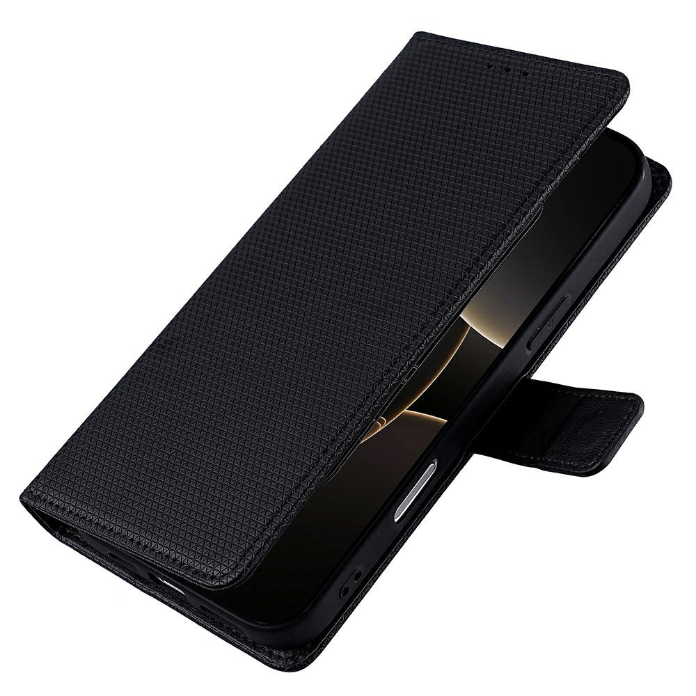 For Xiaomi Redmi Turbo 5 Max 5G Wallet Case Triangle Pattern Imprinted Stand Leather Phone Cover with Shoulder Strap