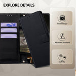 For Xiaomi Redmi Turbo 5 Max 5G Wallet Case Triangle Pattern Imprinted Stand Leather Phone Cover with Shoulder Strap