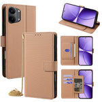 For Xiaomi Redmi Turbo 5 Max 5G Wallet Case Triangle Pattern Imprinted Stand Leather Phone Cover with Shoulder Strap