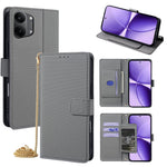 For Xiaomi Redmi Turbo 5 Max 5G Wallet Case Triangle Pattern Imprinted Stand Leather Phone Cover with Shoulder Strap