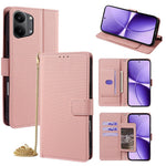 For Xiaomi Redmi Turbo 5 Max 5G Wallet Case Triangle Pattern Imprinted Stand Leather Phone Cover with Shoulder Strap