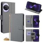 For Huawei nova 15 5G Wallet Case Triangle Pattern Imprinted Stand Leather Phone Cover with Shoulder Strap