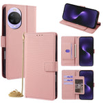 For Huawei nova 15 5G Wallet Case Triangle Pattern Imprinted Stand Leather Phone Cover with Shoulder Strap