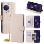 For Huawei nova 15 5G Wallet Case Triangle Pattern Imprinted Stand Leather Phone Cover with Shoulder Strap