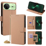 For Huawei nova 15 Pro 5G Wallet Case Triangle Pattern Imprinted Stand Leather Phone Cover with Shoulder Strap