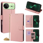 For Huawei nova 15 Pro 5G Wallet Case Triangle Pattern Imprinted Stand Leather Phone Cover with Shoulder Strap