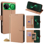 For Huawei nova 15 Ultra 5G Wallet Case Triangle Pattern Imprinted Stand Leather Phone Cover with Shoulder Strap