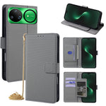 For Huawei nova 15 Ultra 5G Wallet Case Triangle Pattern Imprinted Stand Leather Phone Cover with Shoulder Strap