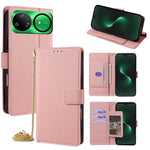 For Huawei nova 15 Ultra 5G Wallet Case Triangle Pattern Imprinted Stand Leather Phone Cover with Shoulder Strap