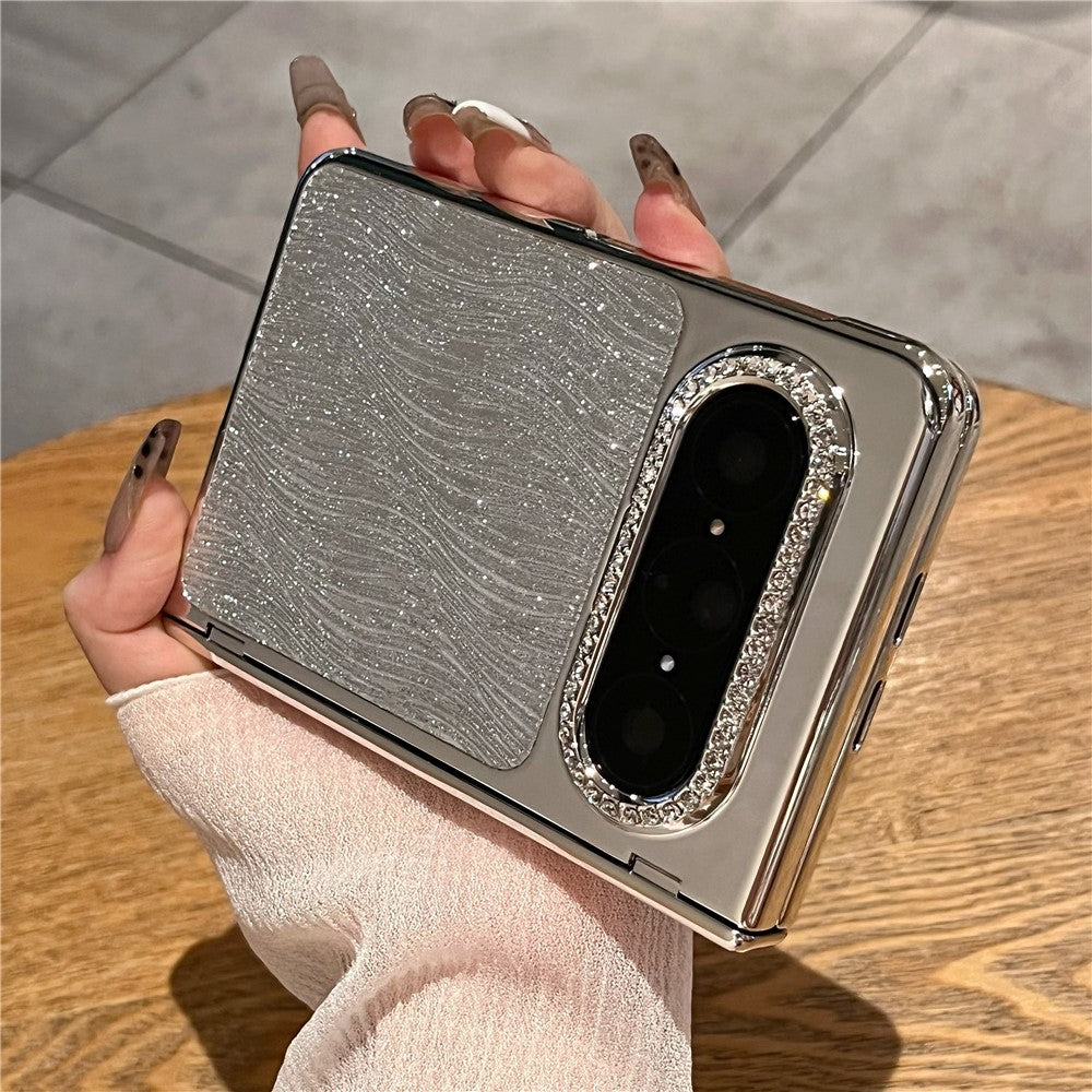 Huawei Pura X Max-skal Wave Glitter Stötsäkert PC-mobilskyddsskal med skärmskydd