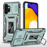 Armor Series til Samsung Galaxy A13 4G / 5G Slide Kamera Beskytter Kickstand Telefoncover PC + TPU Beskyttelsescover
