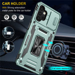 Armor Series til Samsung Galaxy A13 4G / 5G Slide Kamera Beskytter Kickstand Telefoncover PC + TPU Beskyttelsescover