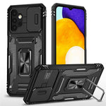 Armor Series til Samsung Galaxy A13 4G / 5G Slide Kamera Beskytter Kickstand Telefoncover PC + TPU Beskyttelsescover