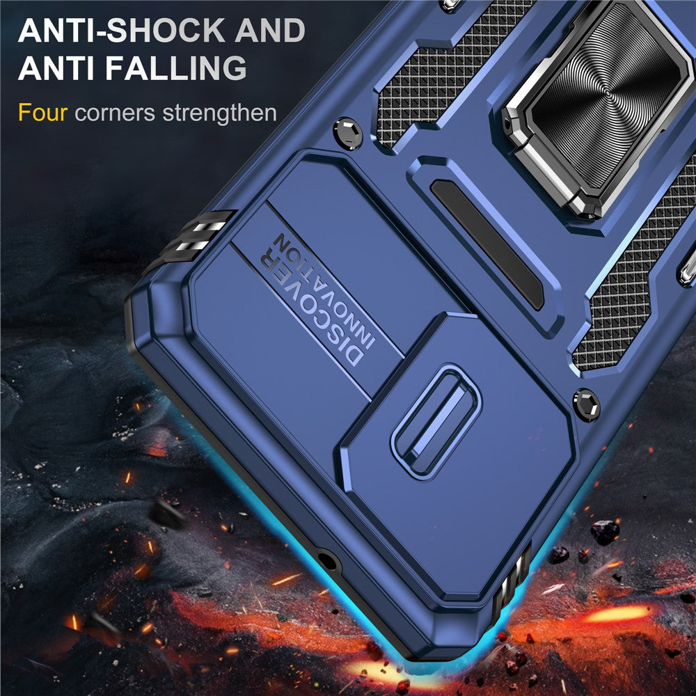 Armor Series for Samsung Galaxy S20 Plus 4G / 5G PC + TPU Anti-drop Phone Case Kickstand Back Cover with Slide Camera Protector