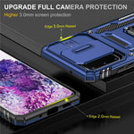 Armor Series for Samsung Galaxy S20 Plus 4G / 5G PC + TPU Anti-drop Phone Case Kickstand Back Cover with Slide Camera Protector