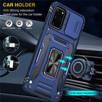 Armor Series for Samsung Galaxy S20 Plus 4G / 5G PC + TPU Anti-drop Phone Case Kickstand Back Cover with Slide Camera Protector