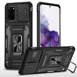 Armor Series for Samsung Galaxy S20 Plus 4G / 5G PC + TPU Anti-drop Phone Case Kickstand Back Cover with Slide Camera Protector